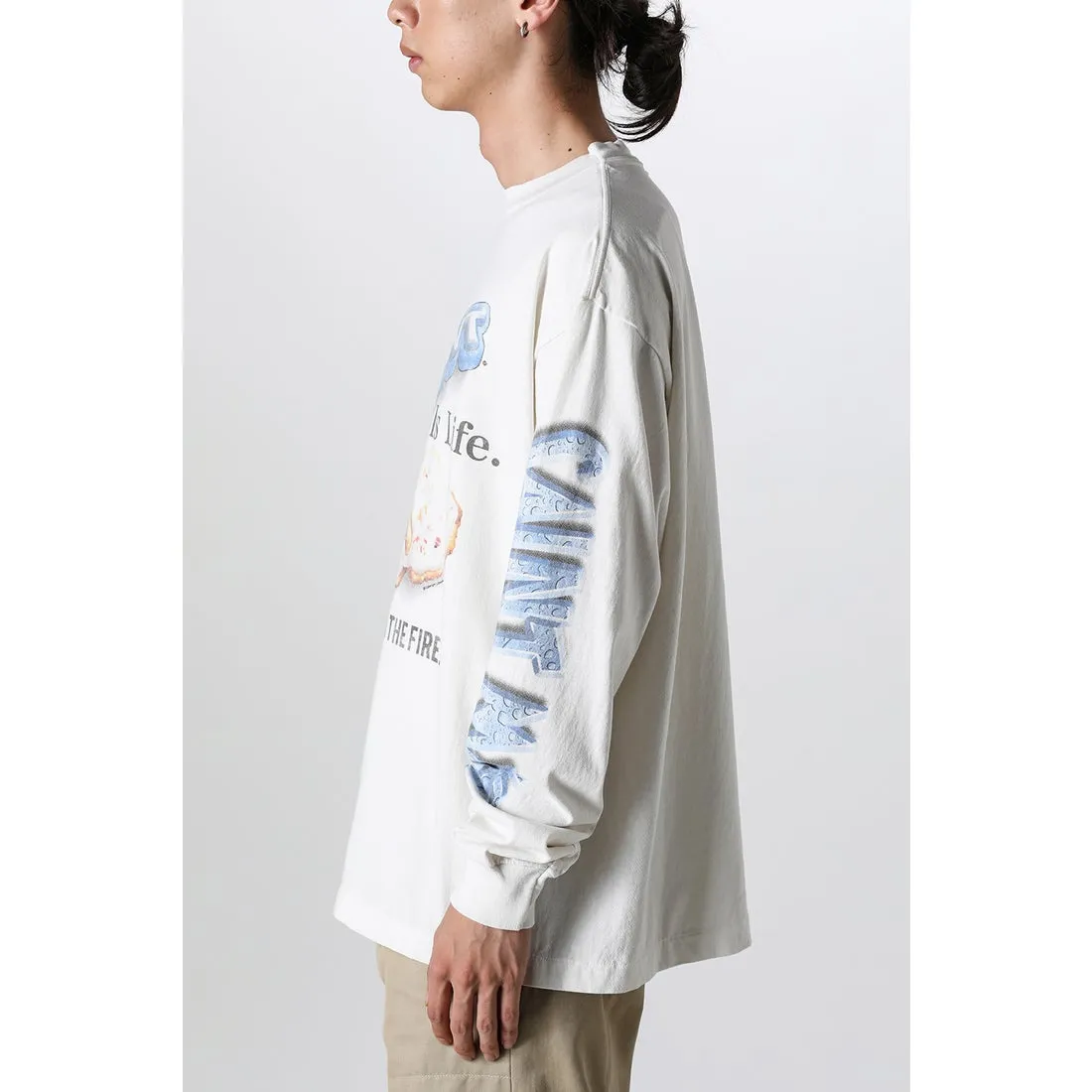 SAINT Mxxxxxx HEART COOKIES L/S TEE/WHT Love Oreo printed long sleeves Off-white S-XL Customized co-branded main mark/wash mark Correct version Ready-made garments washed and distressed VINTAGE feeling Top-notch printing technology Perfect restoration